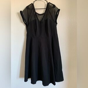 Torrid Black Mesh Midi Dress